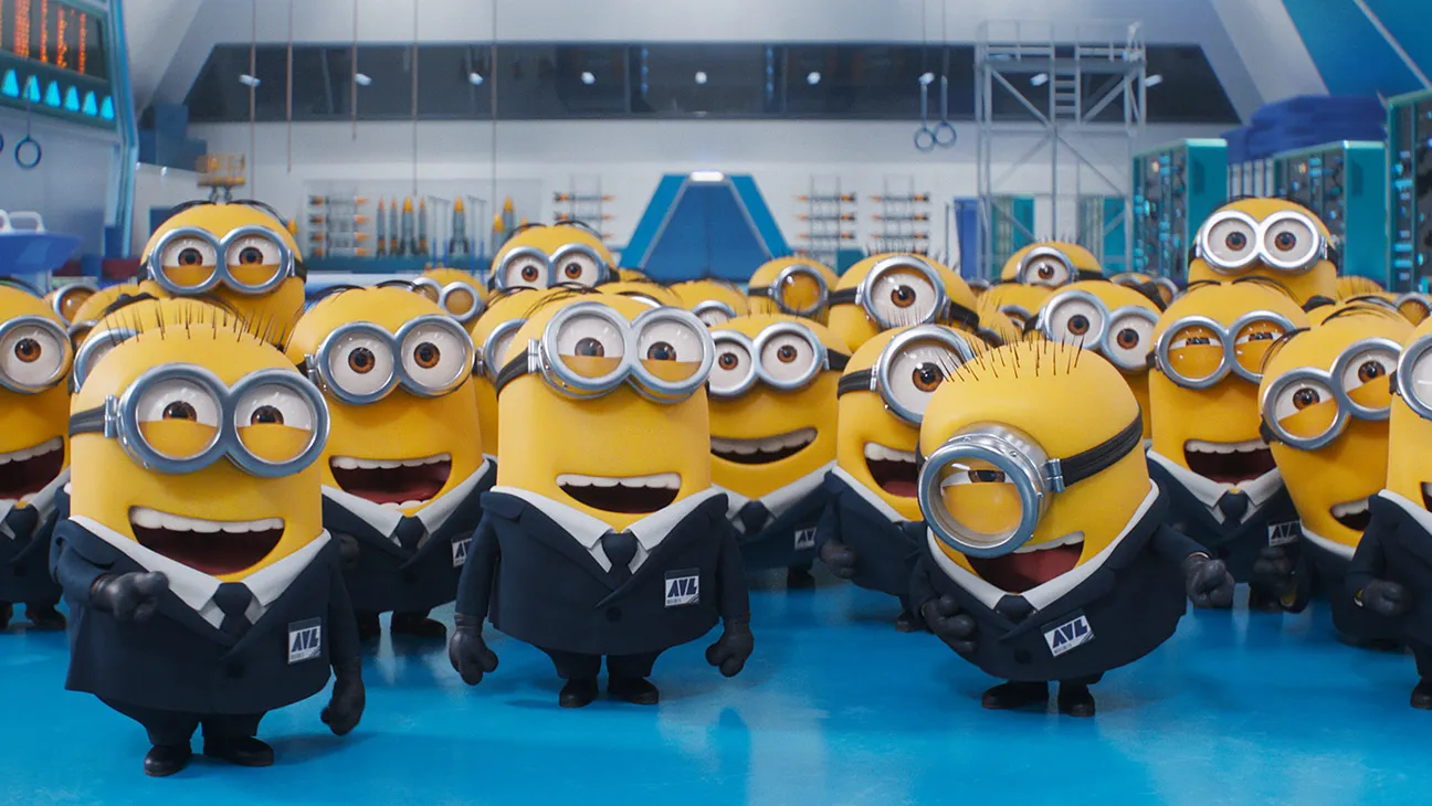 The minions in 'Despicable Me 4.' Illumination & Universal Pictures