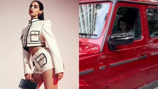 Khushi Kapoor gets a new red Mercedes Benz G 400d worth ₹2.55 crore. Watch